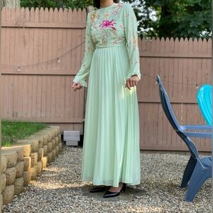 ASOS Green floral dress- Feel like a fairy!